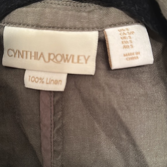 Double sided side zipper khaki linen vest - Picture 2 of 4